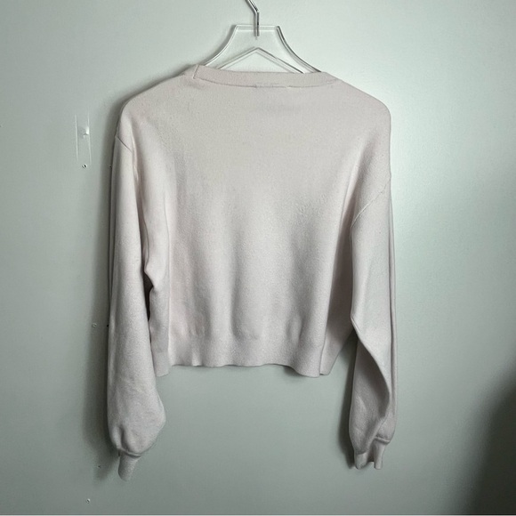 Zara Pearl Crop Top Sweater size Medium 1614 - Picture 3 of 3